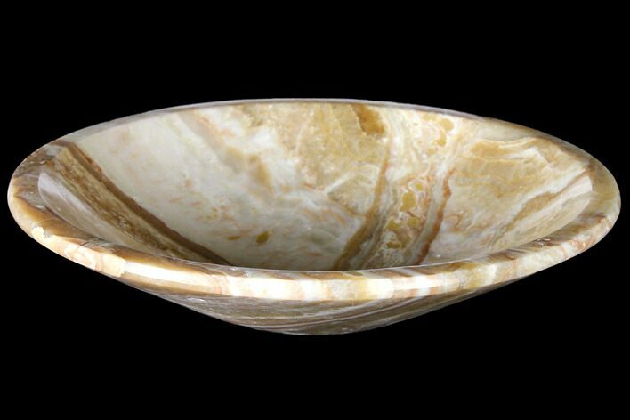 Decorative, Carved Brown Calcite Bowl - Morocco #119354